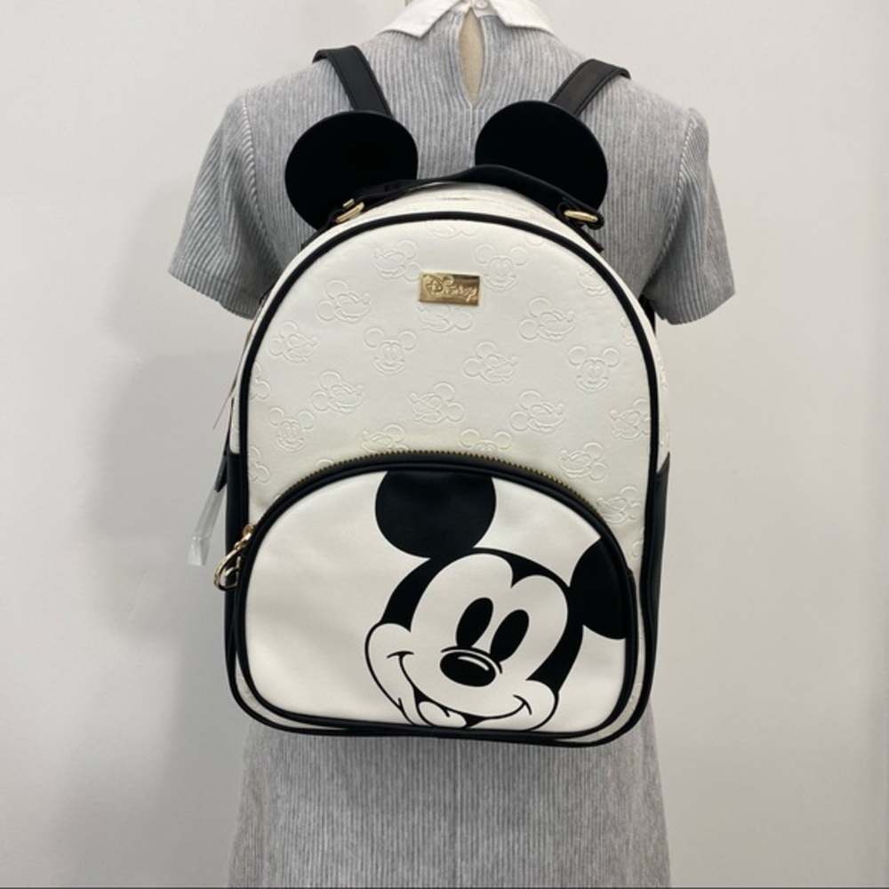 Mickey Mouse Backpack White with Mickey  Ears - Picture 3 of 16